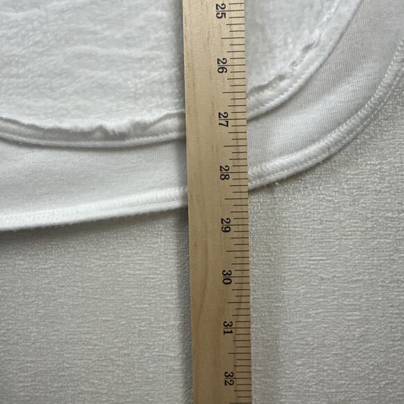 Knox Rose Fleece Jacket Women's Medium White Shawl Collar Button Front Pockets - Picture 8 of 10